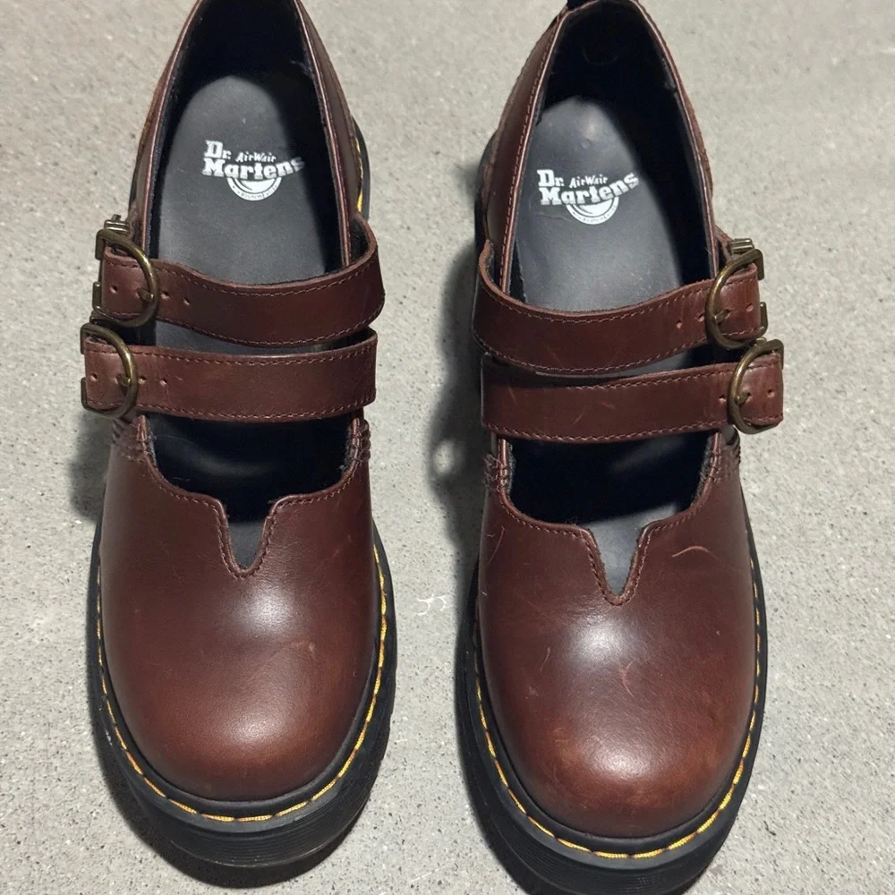 Dr. Martens Brown Platform Women's Shoes - Picture 5 of 7